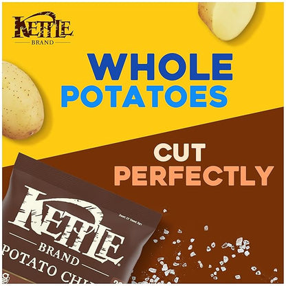 Kettle Brand Potato Chips, Sea Salt Kettle Chips, Snack Bag 1.5 Oz (Pack of 24)