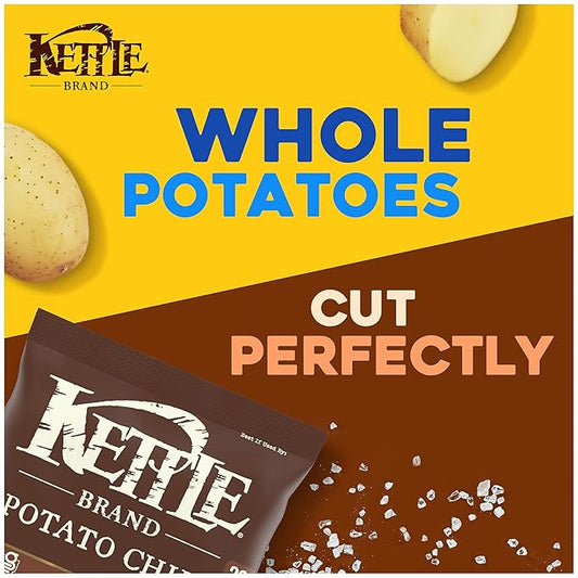 Kettle Brand Potato Chips, Sea Salt Kettle Chips, Snack Bag 1.5 Oz (Pack of 24)