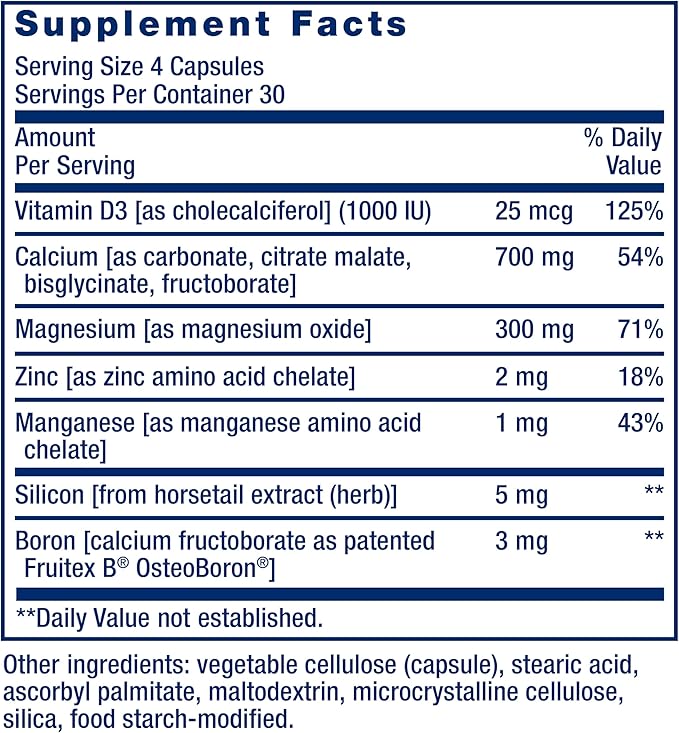 Life Extension Bone Restore – Helps D3, Magnesium, 120 Capsules