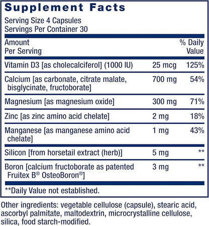 Life Extension Bone Restore – Helps D3, Magnesium, 120 Capsules