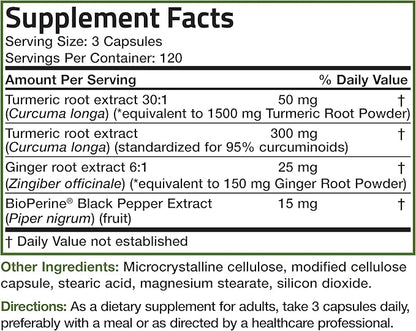 Bronson Turmeric + Ginger Extra Strength 360 Vegetarian