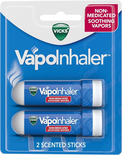 Vicks VapoInhaler, On-the-Go Portable Nasal Inhaler, 2 Scented