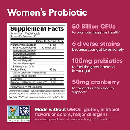 Physician's Choice Probiotics for Women 50 Billion 6 Unique 30 CT