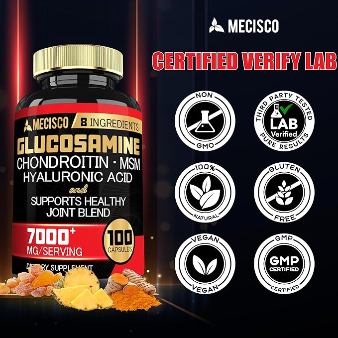 7000mg Glucosamine Chondroitin MSM with Immune 100 Capsules