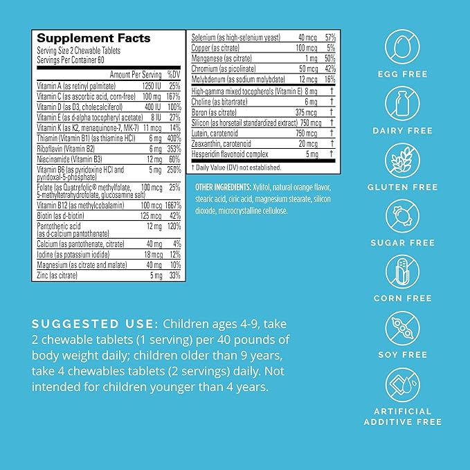 BRAINMD Dr Amen Kids’ NeuroVite, Orange Flavor 120 Penguin-Shaped 60 Servings