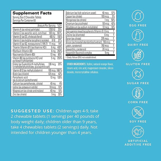 BRAINMD Dr Amen Kids’ NeuroVite, Orange Flavor 120 Penguin-Shaped 60 Servings