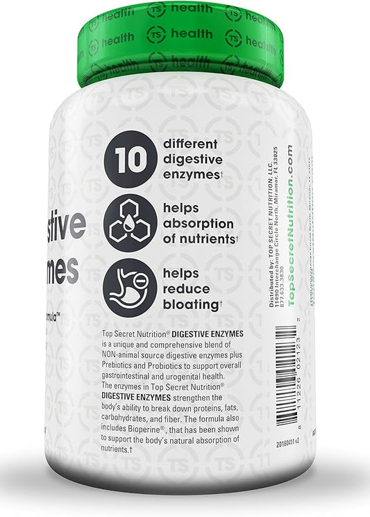 Top Secret Nutrition Digestive Enzymes Pre 90 Count