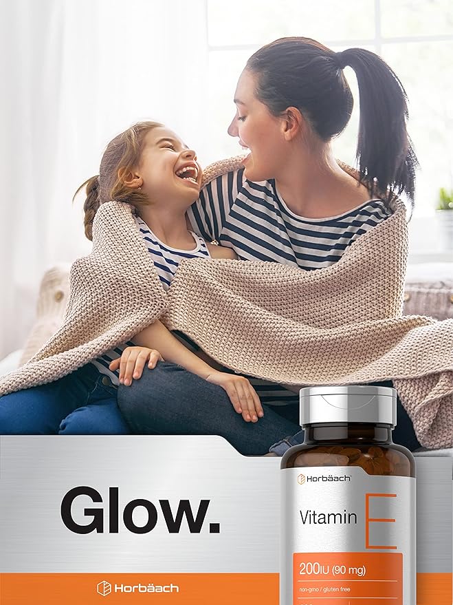 Horbäach Vitamin E Supplement 200 IU (90 mg) 200 Softgel
