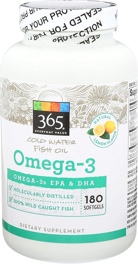 365 by Whole Foods Market, Omega 3 Lemon 180 Softgels