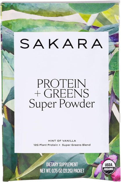 SAKARA Protein + Greens Super Powder, 10 Servings