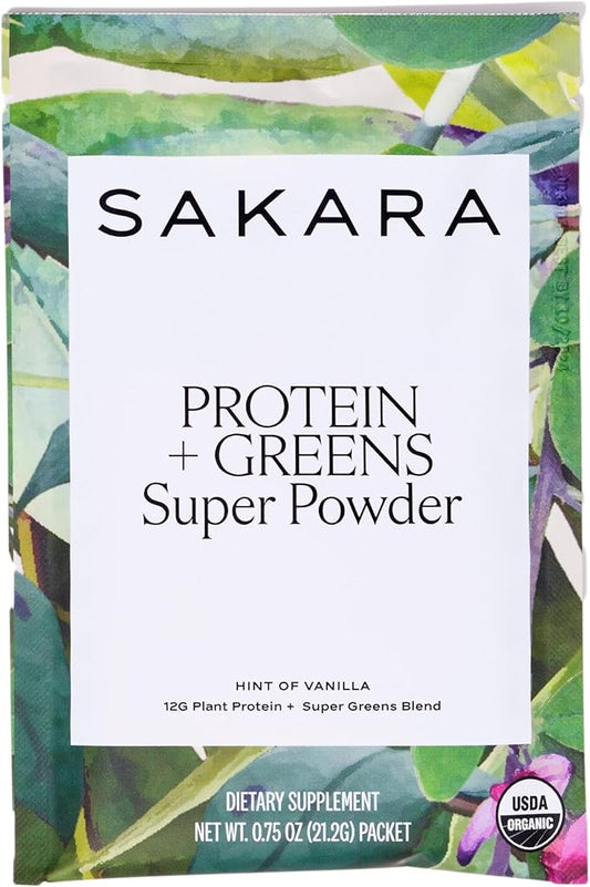 SAKARA Protein + Greens Super Powder, 10 Servings