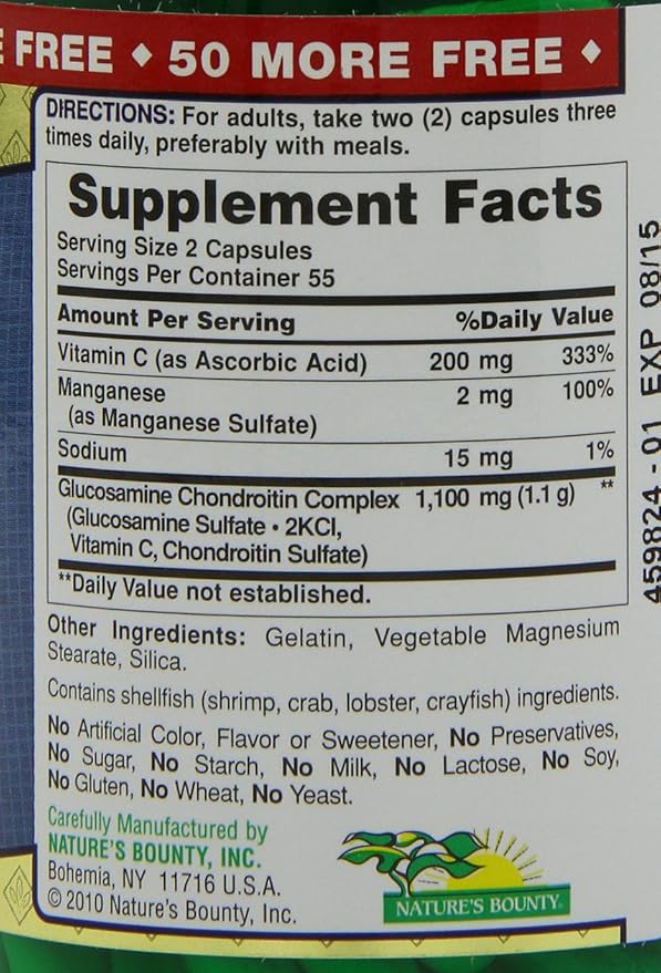 Nature's Bounty Glucosamine Chondroitin Complex, 110 2)