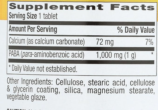 Country Life, Paba 1000Mg, 60 Count