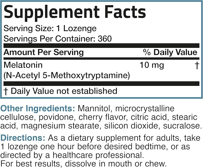 Bronson Melatonin 10mg Fast Dissolve Cherry 360 Count