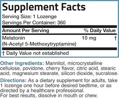 Bronson Melatonin 10mg Fast Dissolve Cherry 360 Count