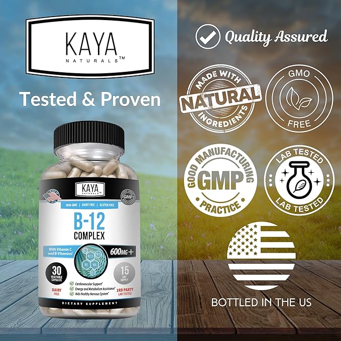 Kaya Naturals B-12 Complex 30 Capsules