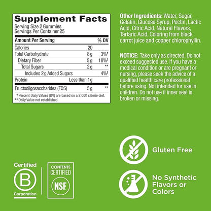 OLLY Fiber Gummy Rings, 5g Prebiotic 50ct