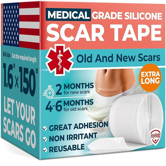 Medical Grade Silicone Scar Tape (1.6”x150”) -