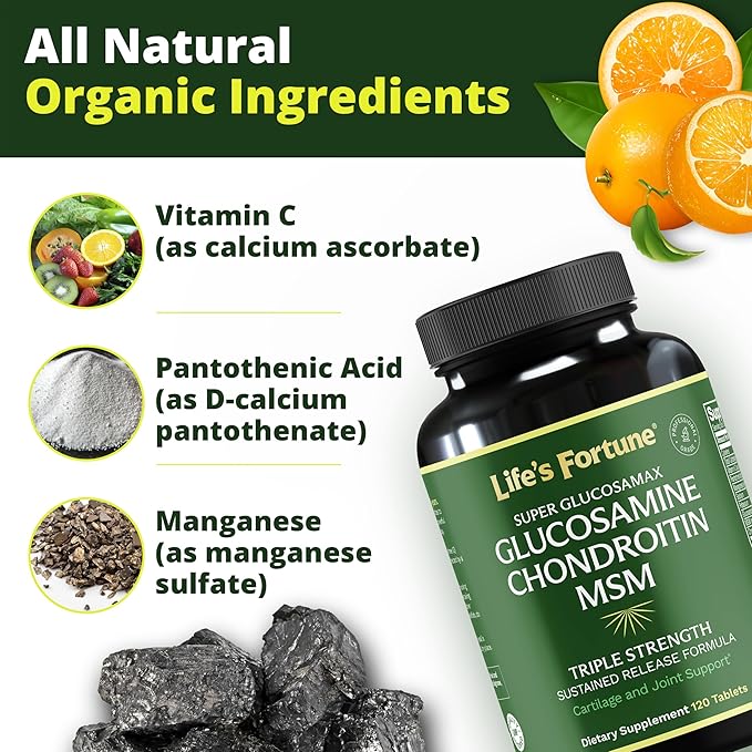 Life's Fortune Super Glucosamax, Glucosamine Chondroitin 1000mg - 120 Tablets