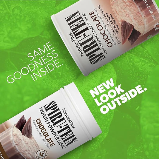 NaturesPlus Spiru-Tein, Chocolate 2.1 lb 14 g 34 Servings