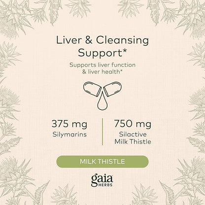 Gaia Herbs Milk Thistle 120 Vegan (40-Day Supply)