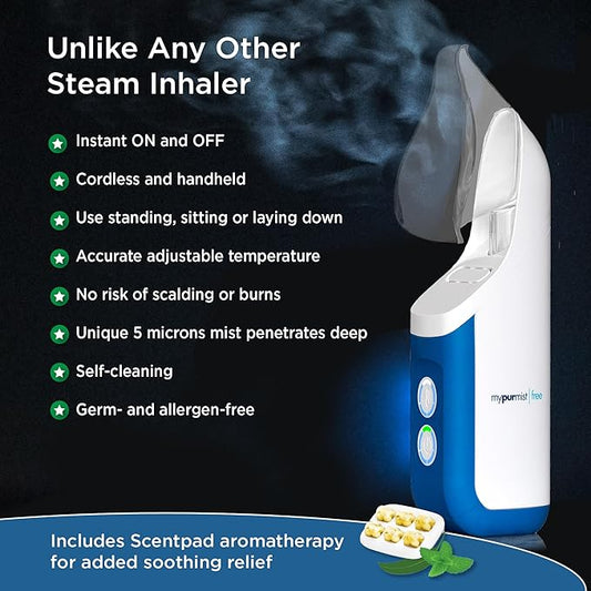 Mypurmist Cordless Ultrapure Steam Inhaler