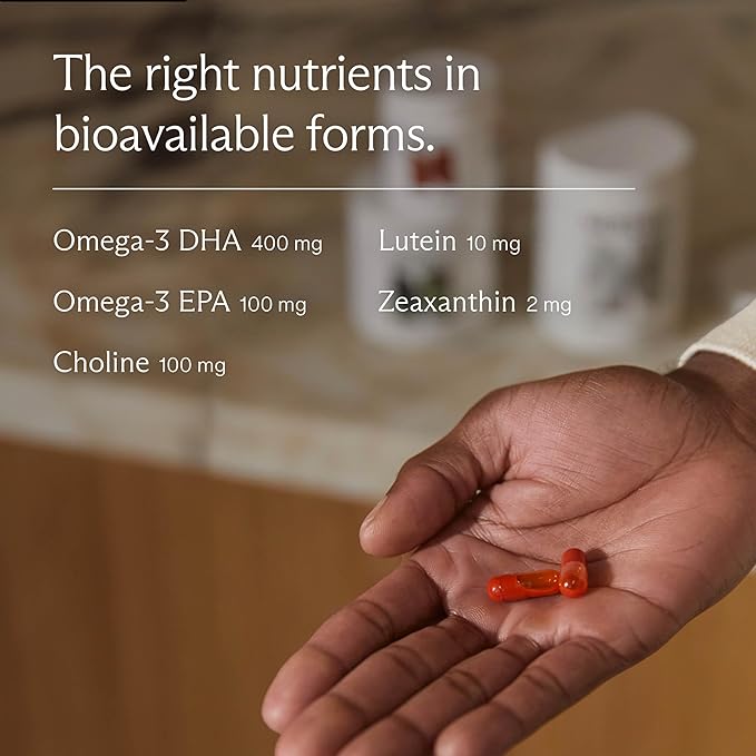 Needed Vegan Omega 3 DHA EPA Supplement 500MG of Omega-3 DHA 100MG of 2 Capsules, 30-Day Supply
