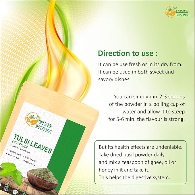 Tulsi Powder Organic Tulasi Holy Basil 5.3 oz