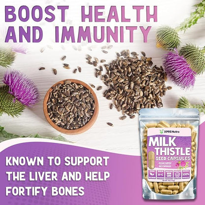 Milk Thistle Seed Capsules 180 Count (3 Month