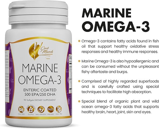 Coco March Marine Omega-3 500 mg 250 mg 3 MONTHS