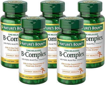 Nature's Bounty B-Complex with Folic Acid 125 Tablets 5)
