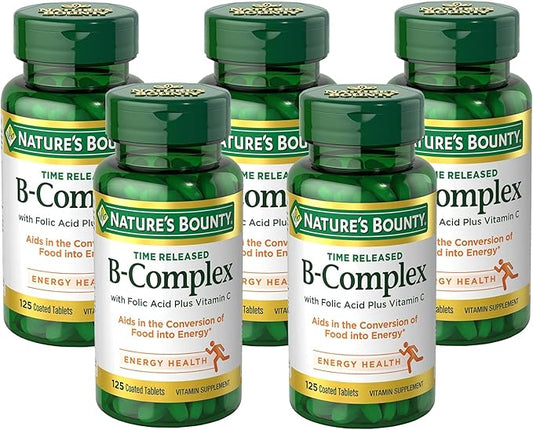 Nature's Bounty B-Complex with Folic Acid 125 Tablets 5)