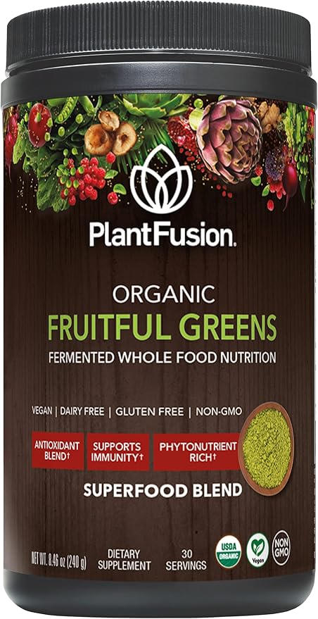 PlantFusion Fruitful Super Greens Powder 8.46 oz 30 Servings