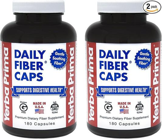 Yerba Prima Daily Fiber Caps 180 Capsules, 2) -