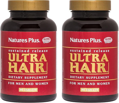 Natures Plus Ultra Hair, Sustained Release 90 Vegetarian (45 Servings)