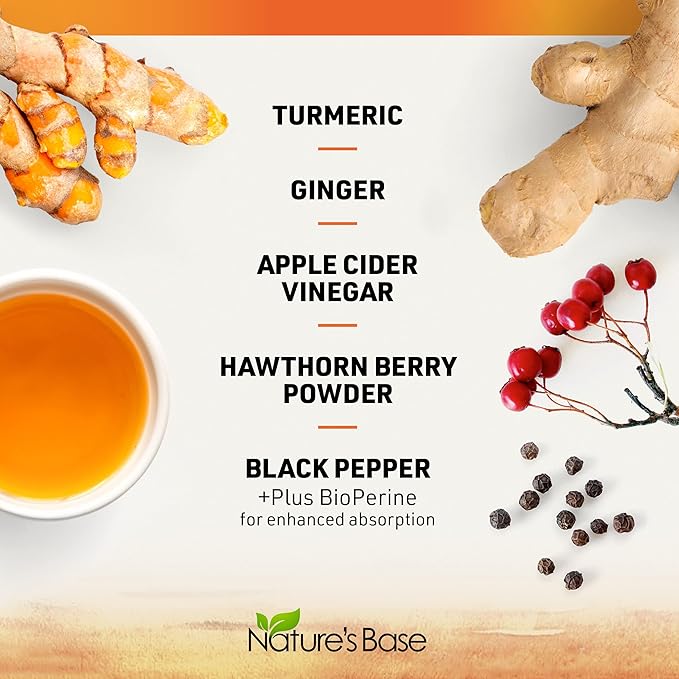 Turmeric and Ginger Supplement 95% Curcuminoids -120 Capsules
