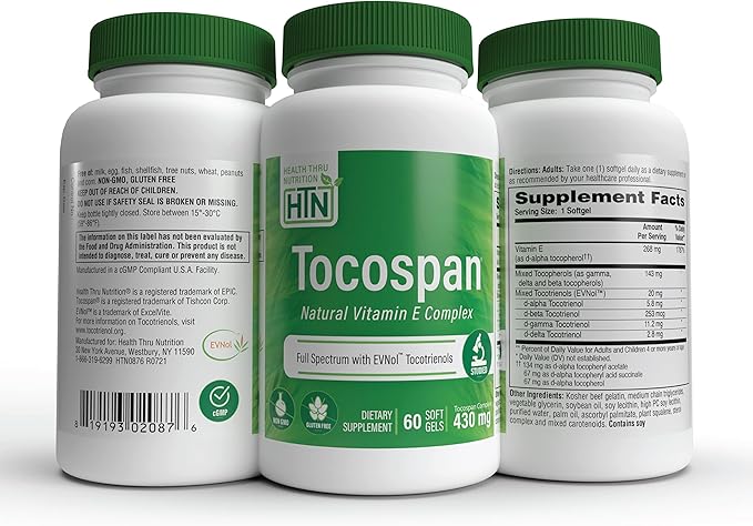 Health Thru Nutrition Tocospan Full Spectrum 430 mg 8 Natural 60)