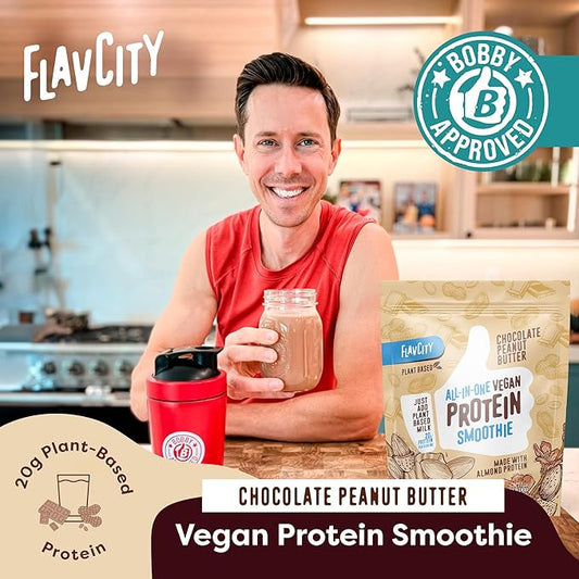 FlavCity All-in-One Vegan Protein Powder Smoothie, 20g of