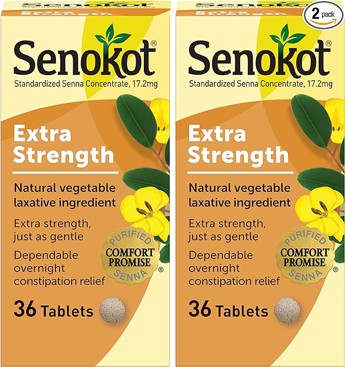 Senokot Extra Strength Natural Vegetable Laxative 36 Count 2)