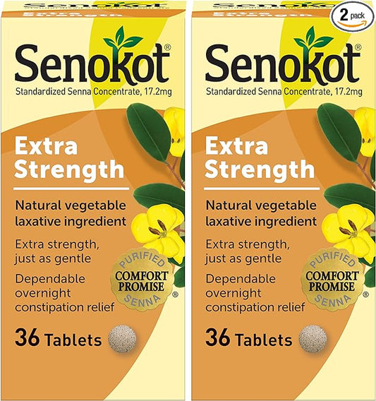 Senokot Extra Strength Natural Vegetable Laxative 36 Count 2)