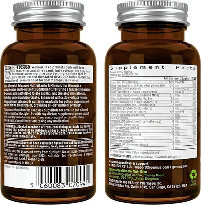 Advanced Women's Multivitamin, Methylated Folate 60 Tablets,