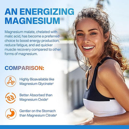 Magnesium Gummies 400mg, Superior Alternative to CoQ10-100mg, Vitamin D3, Active B6, Folate 5-MTHF plus B12, Sugar Free,2Pack