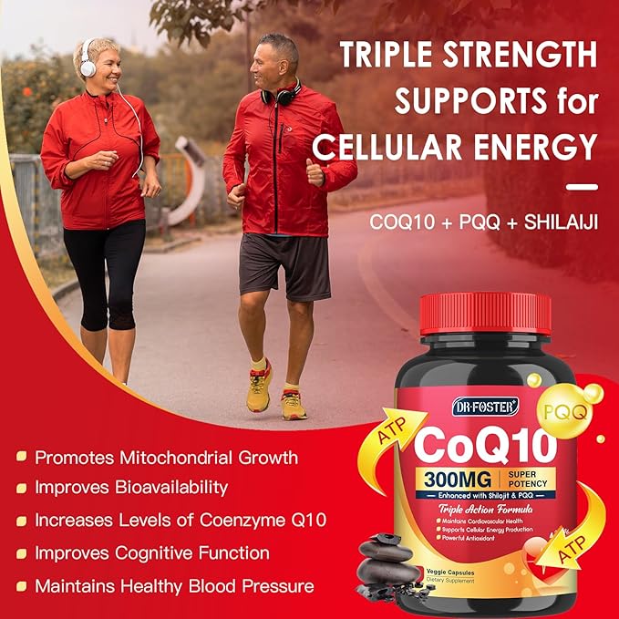 CoQ10 300mg with PQQ & Shilajit Q10 Supplements 120 Capsules