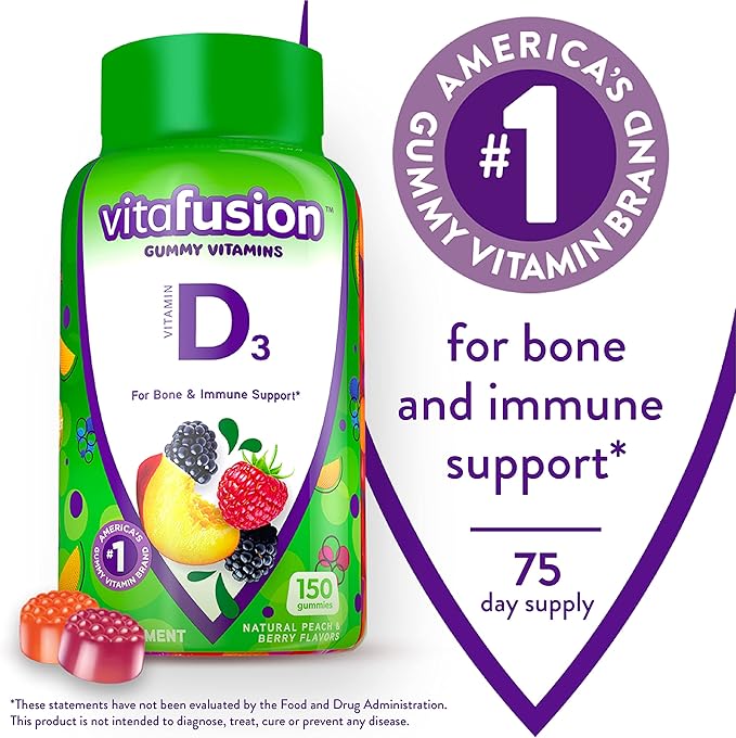 Vitafusion Vitamin D3 Gummy Vitamins, 150 300 Count