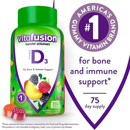 Vitafusion Vitamin D3 Gummy Vitamins, 150 300 Count