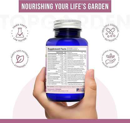 Women's Multivitamin - Essential Multivitamins & Multiminerals Supplement A, C, D, E & B12, with Zinc, Calcium, Magnesium & More for Women's Wellness Support. Boost Your Body and Mind!