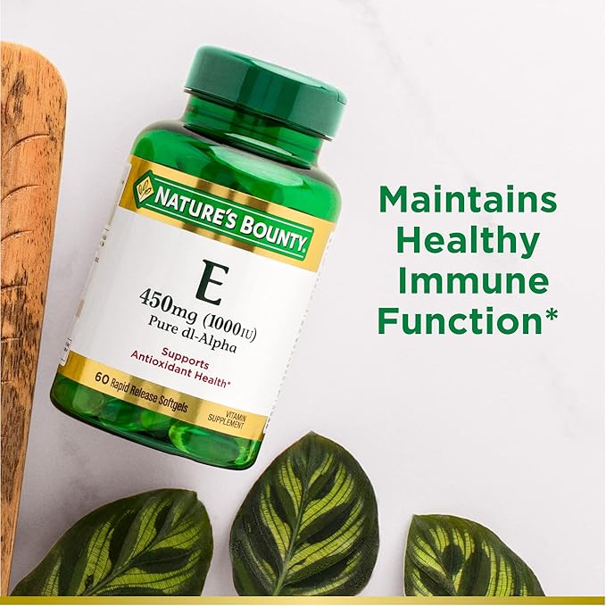 Nature's Bounty Vitamin E 1000 IU 1 Pack, 60 Softgels