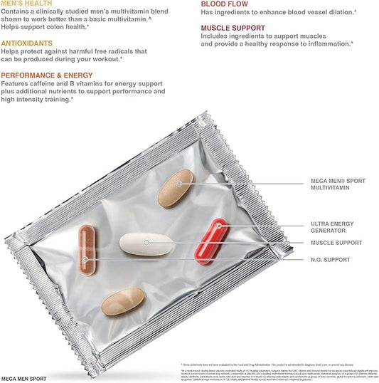 GNC Mega Men Sport Capsules, 30