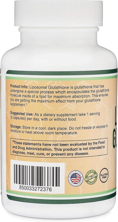 Liposomal Glutathione Supplement 500mg per Serving, 60 Capsules