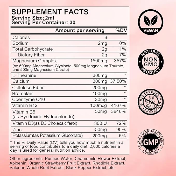 Magnesium Liquid Drop, Magnesium Glycinate Supplement